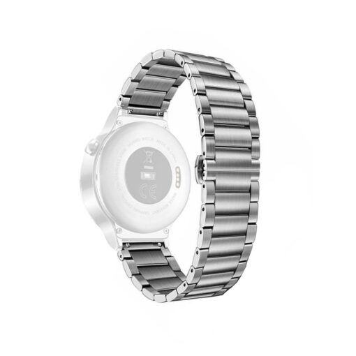 Curea metalica argintie pentru Huawei Watch W2 cu prindere tip fluture