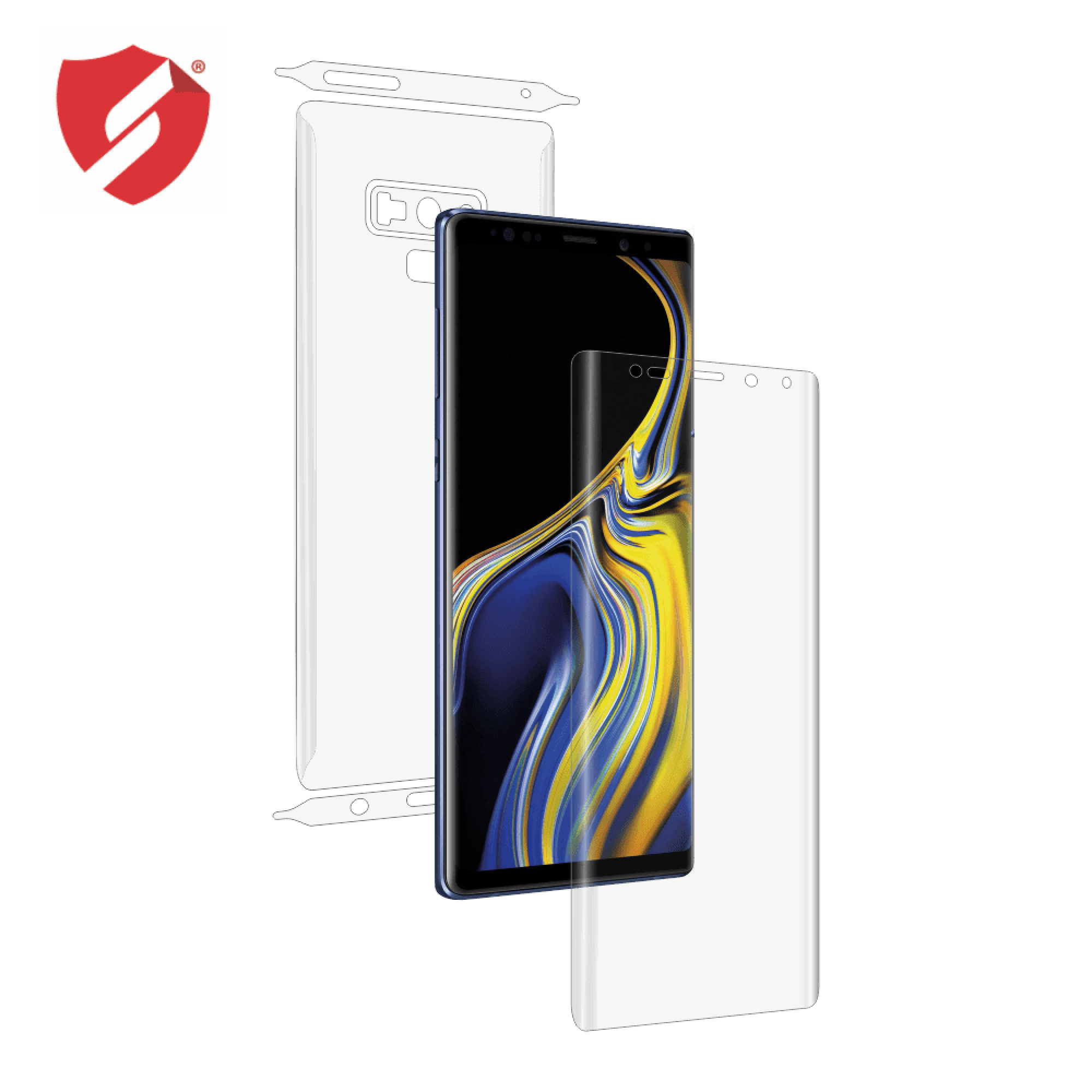 Folie de protectie Smart Protection Samsung Galaxy Note 9 compatibila cu carcasa Protective Standing Cover - fullbody - display + spate + laterale imagine