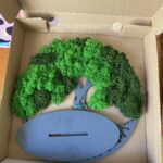 Tablou copacul vietii cu licheni naturali stabilizati, 20 cm, rama lemn gri photo review